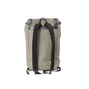 Gucci Tan Coated Canvas Beige GG Backpack Supreme Brown Interlocking GG